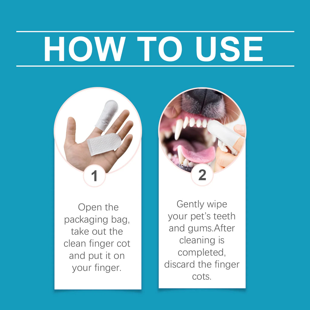 Pet Teeth Care Finger Wipes