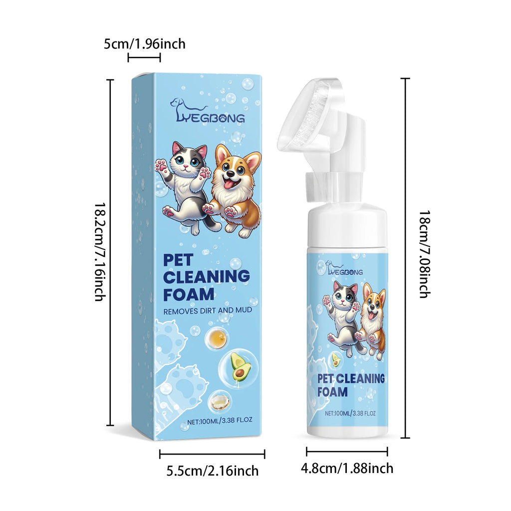 100ml Natural Pet Paw Foam Cleaner