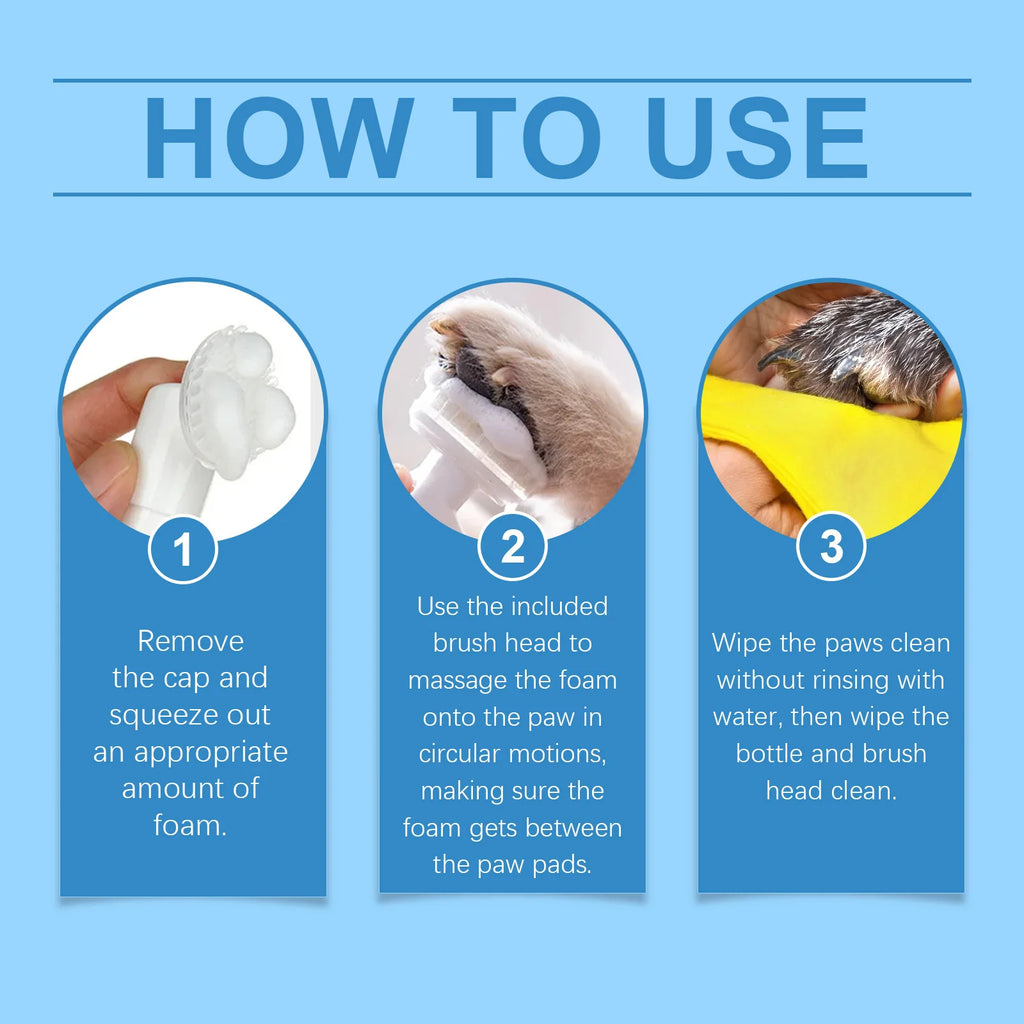 100ml Natural Pet Paw Foam Cleaner