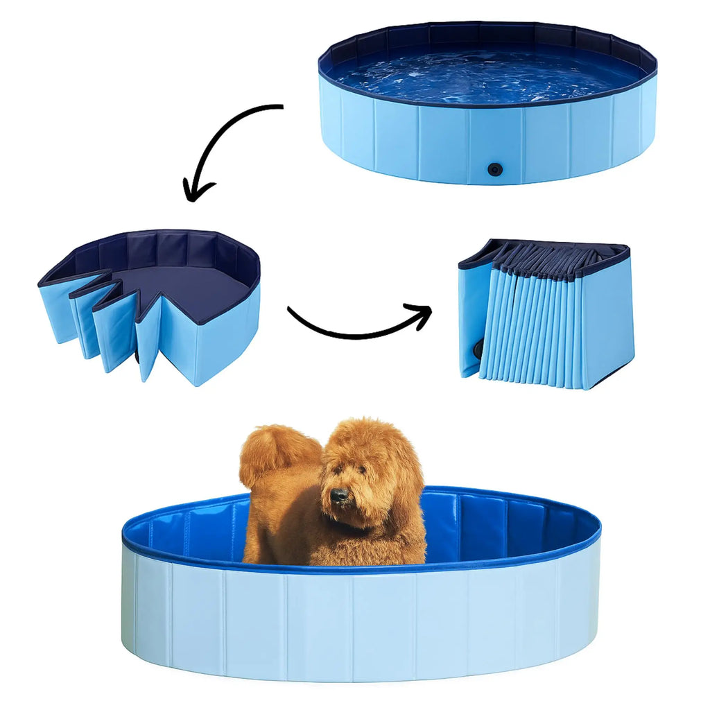 SummerPawz Foldable, Hard Plastic, Portable Dog Pool