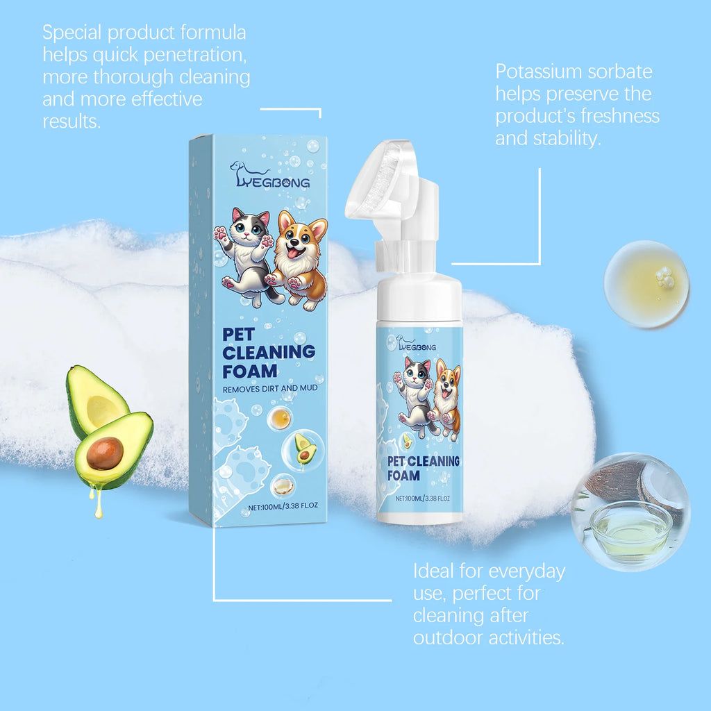 100ml Natural Pet Paw Foam Cleaner