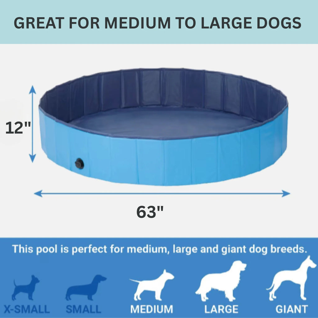 SummerPawz Foldable, Hard Plastic, Portable Dog Pool