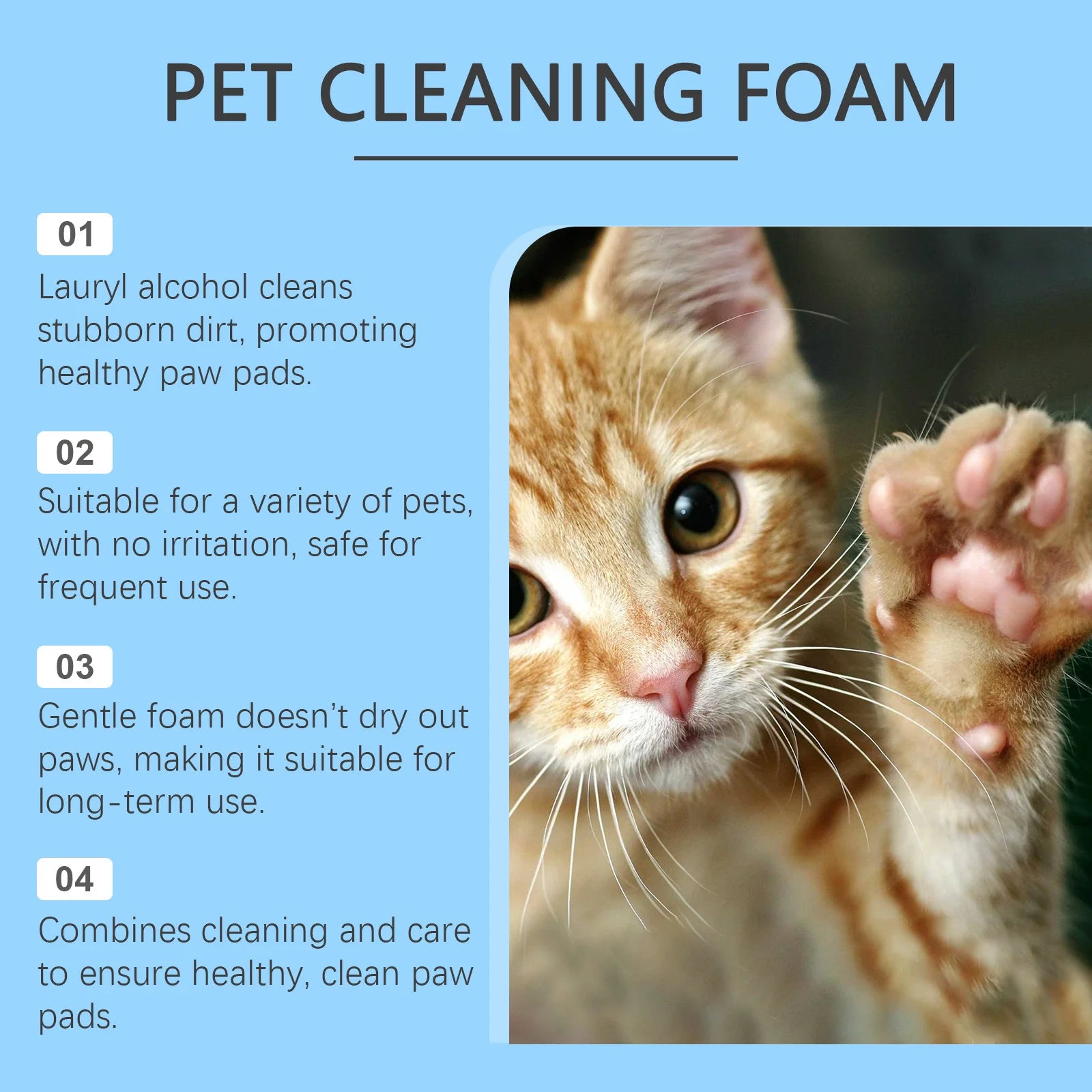 100ml Natural Pet Paw Foam Cleaner