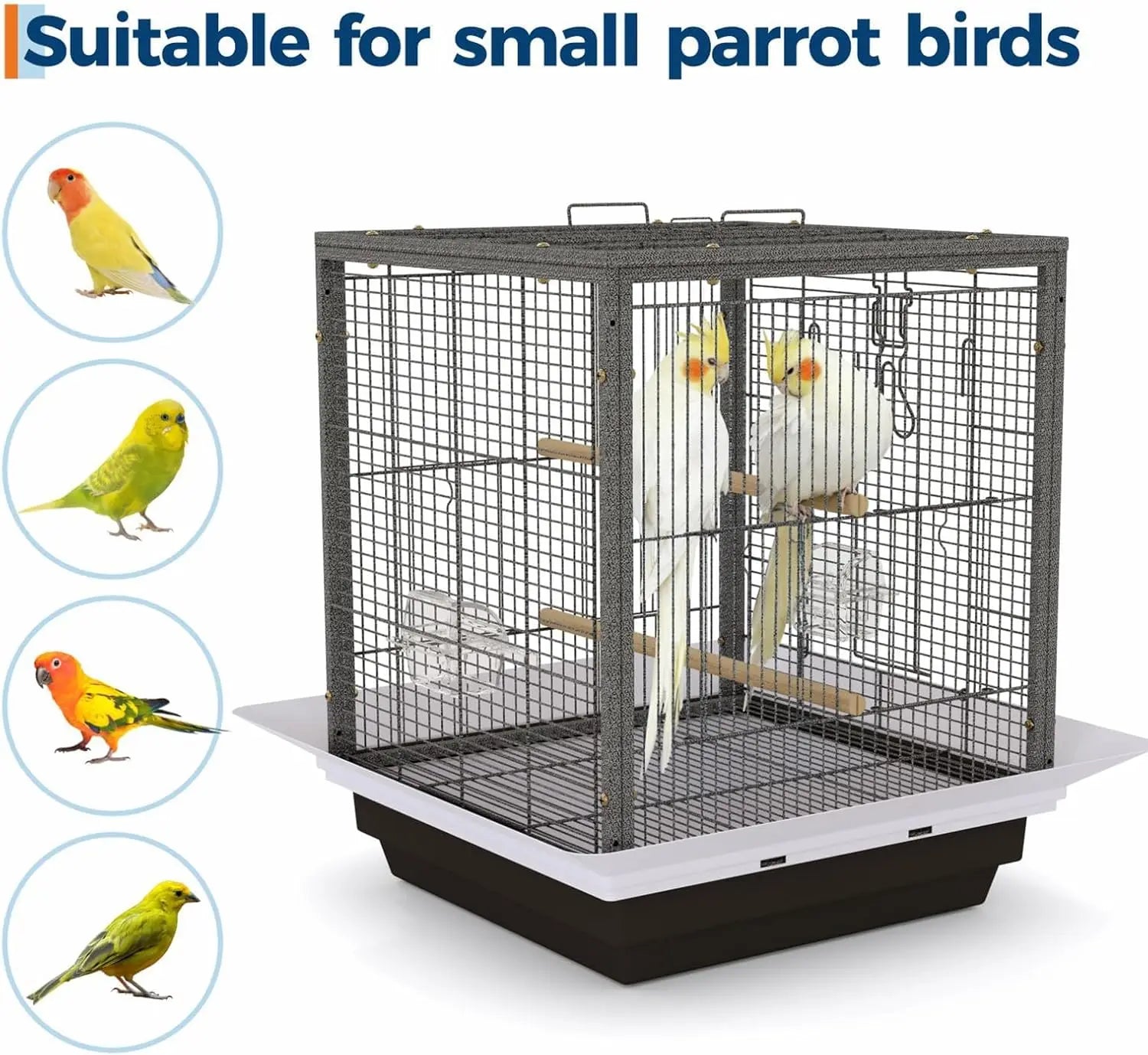 Portable Travel Habitat for Cockatiels & Lovebirds