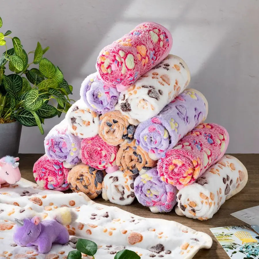 40 Pcs Blankets Soft Fluffy Fleece