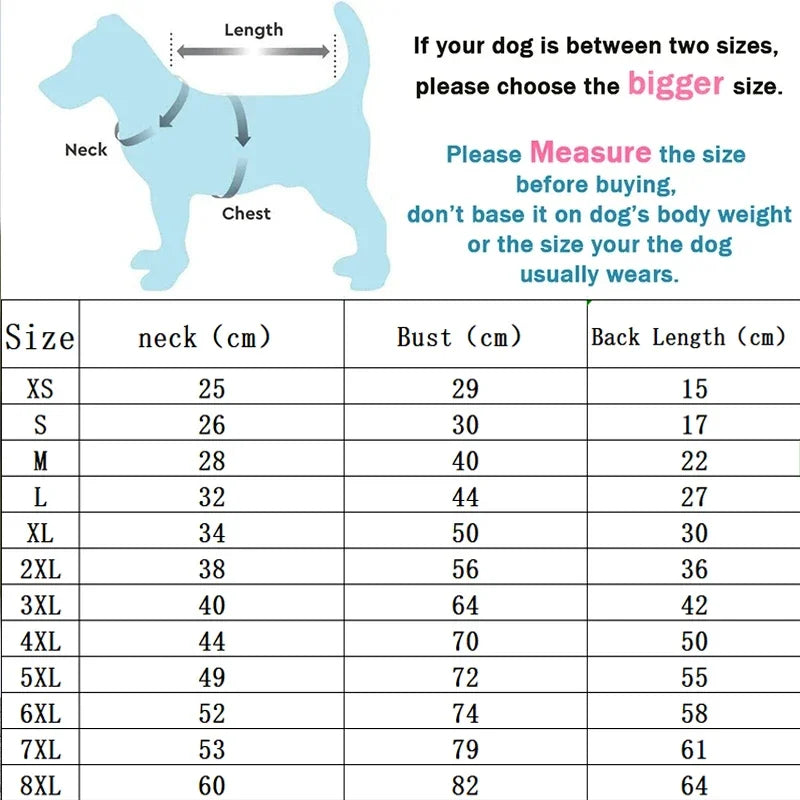 Small, Medium, Large Pets Jacket Clothing