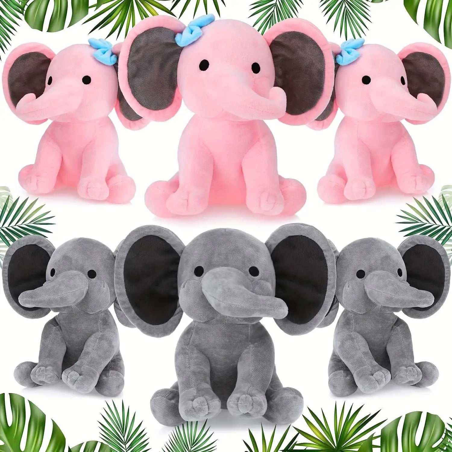 6 Pieces Cute Soft Elephant Stuffed Animals
