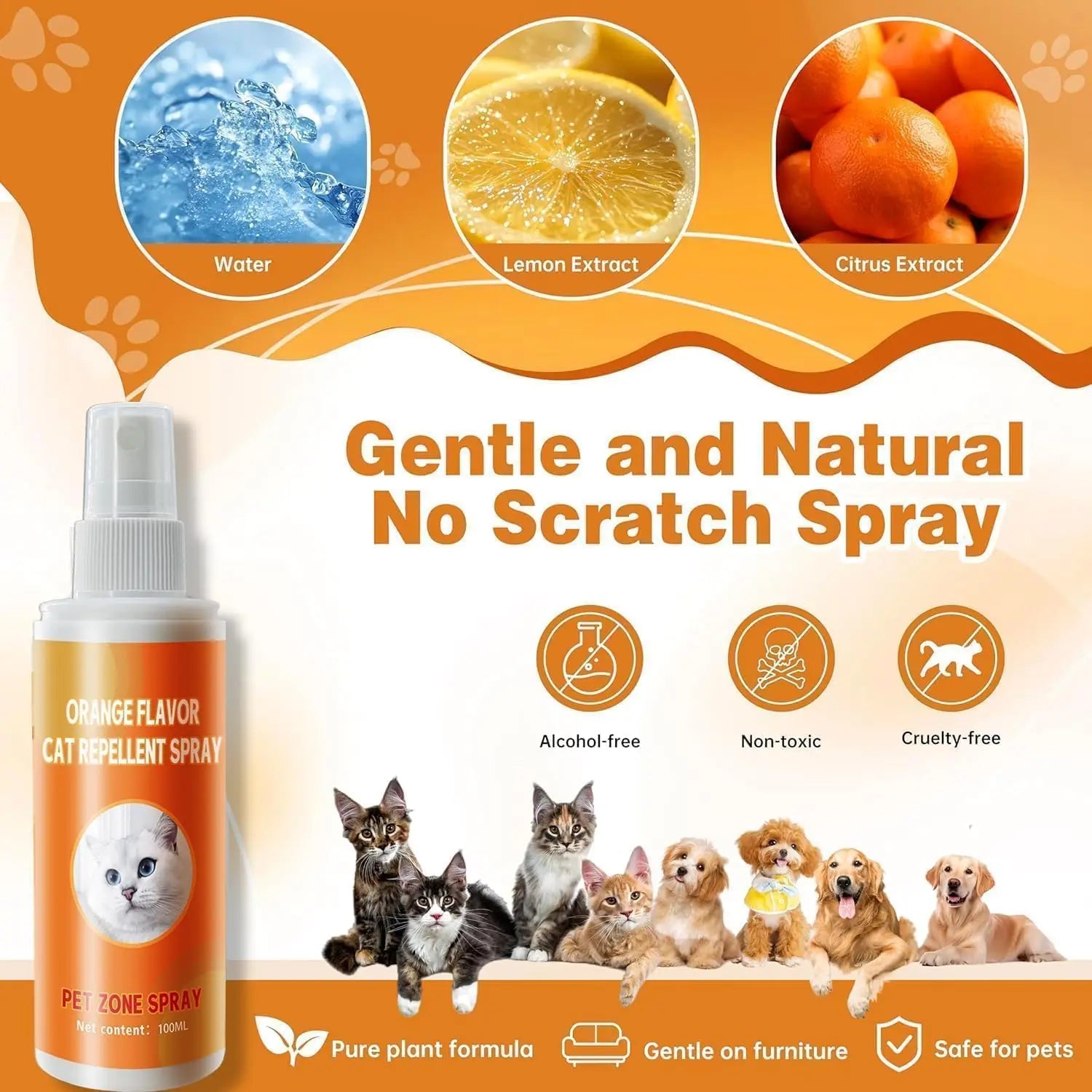 【Stop Scratching Now】Cat Scratch Deterrent Spray