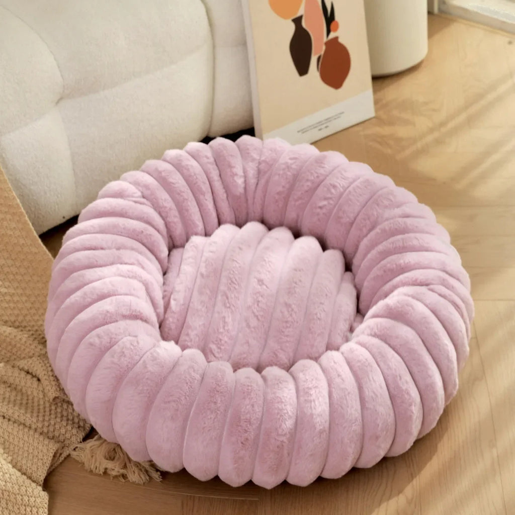 40-70cm Round Bed for Dogs, Super Soft,  Winter Warm Sleeping