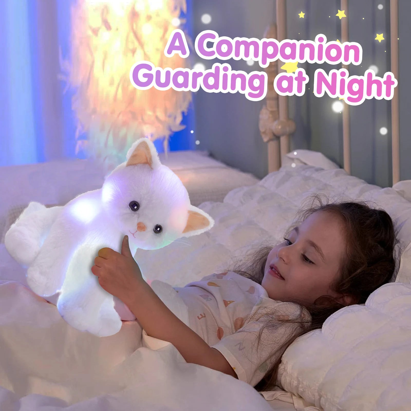 Glowing Musical White Cat Toy For Kids