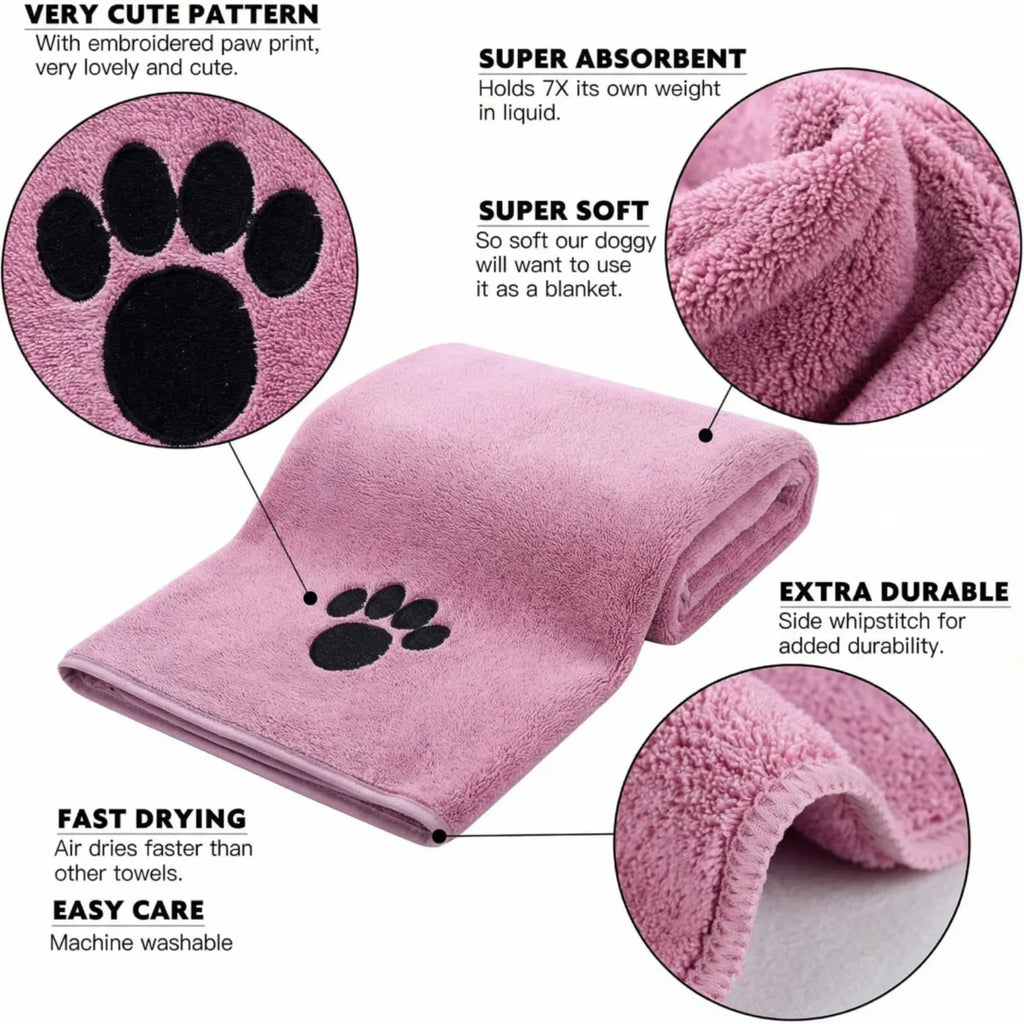 Extra Large Pet Bath Towel Super Absorbent