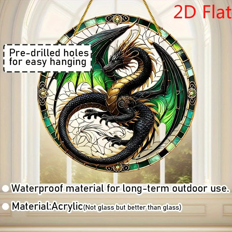 1PC 2D  Magic Dragon Suncatcher
