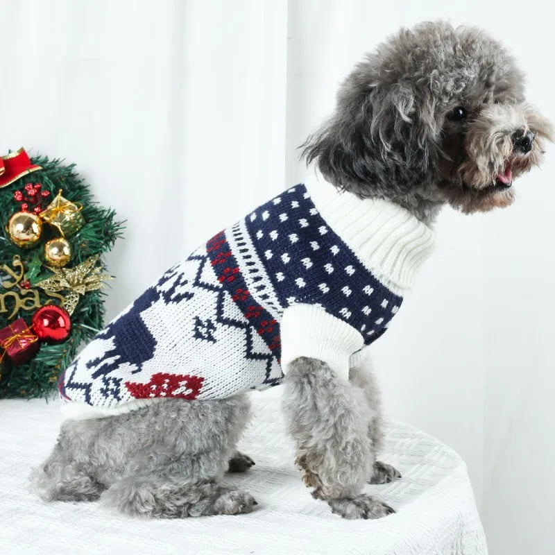 Christmas Dog Clothes Pet Christmas Sweater for Small Medium Dog Winter Knitting Puppy Cat Sweater Bichon Corgi New Year Costume