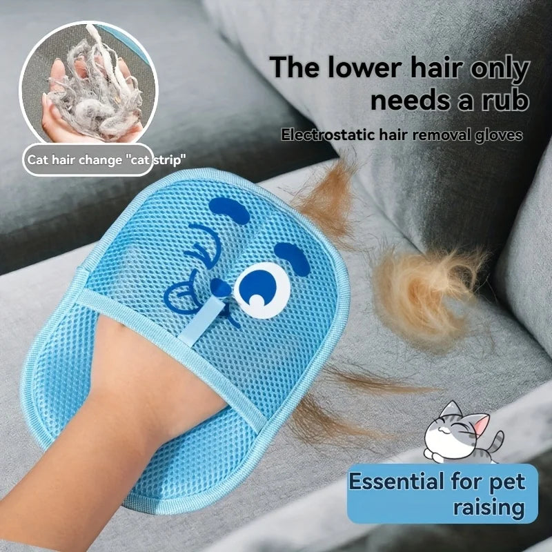 Cute Cartoon Pet Hair Remover Gloves