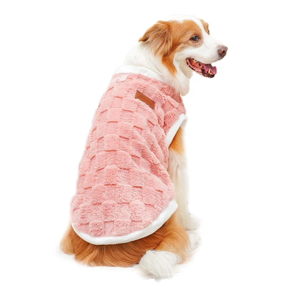 Large Dog Flannel Sweatshirt Pullover Vest
