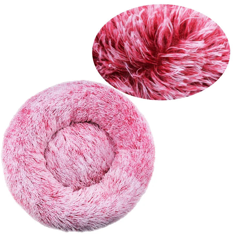 40-90cm 6 Sizes Round Plush Pet Bed