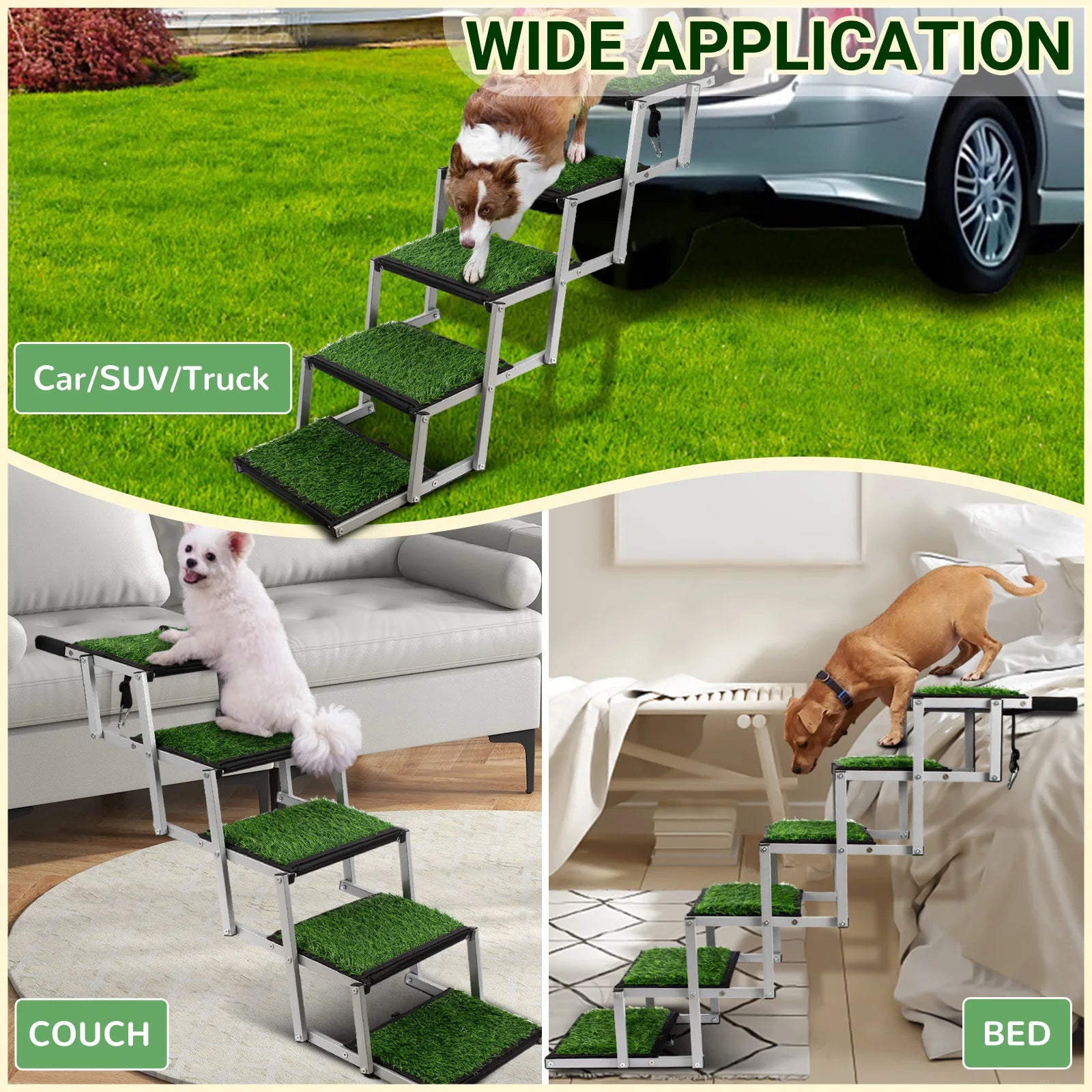 Extra Wide Dog Stairs for Large Dogs,