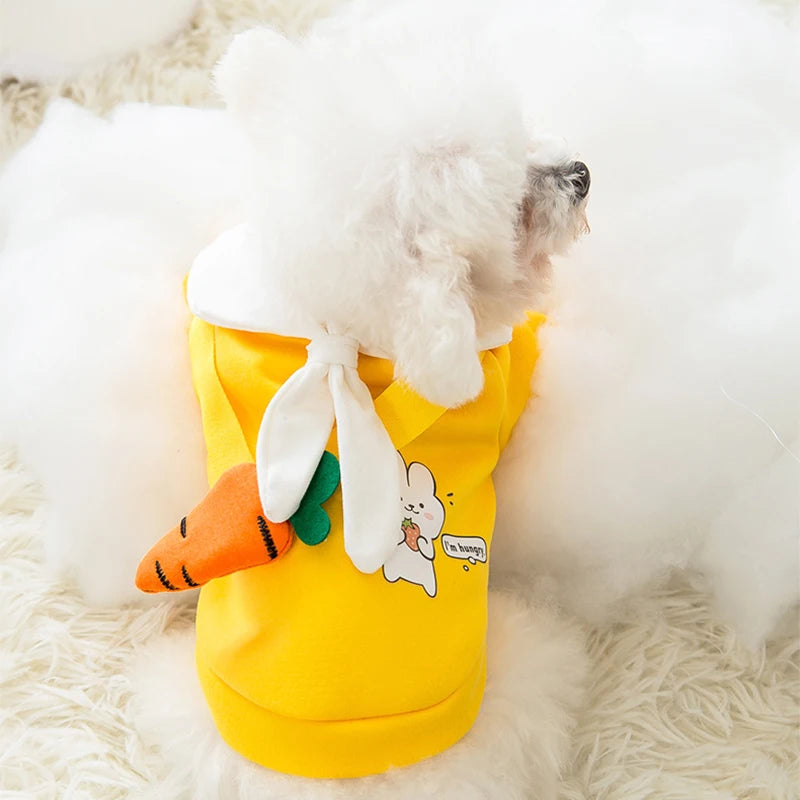 Winter Dog Clothes, Cute Cartoon Warm Hoodie