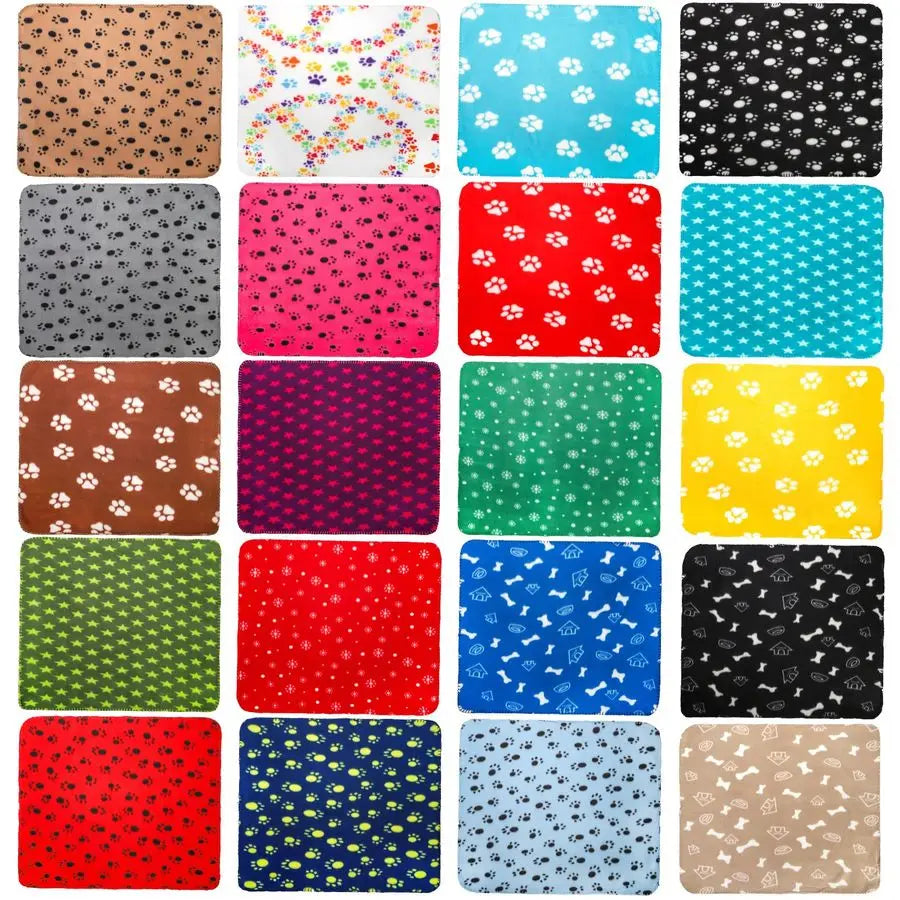 20 Styles Dog /Cat Fleece Blankets 23.6 X 27.6 Inch