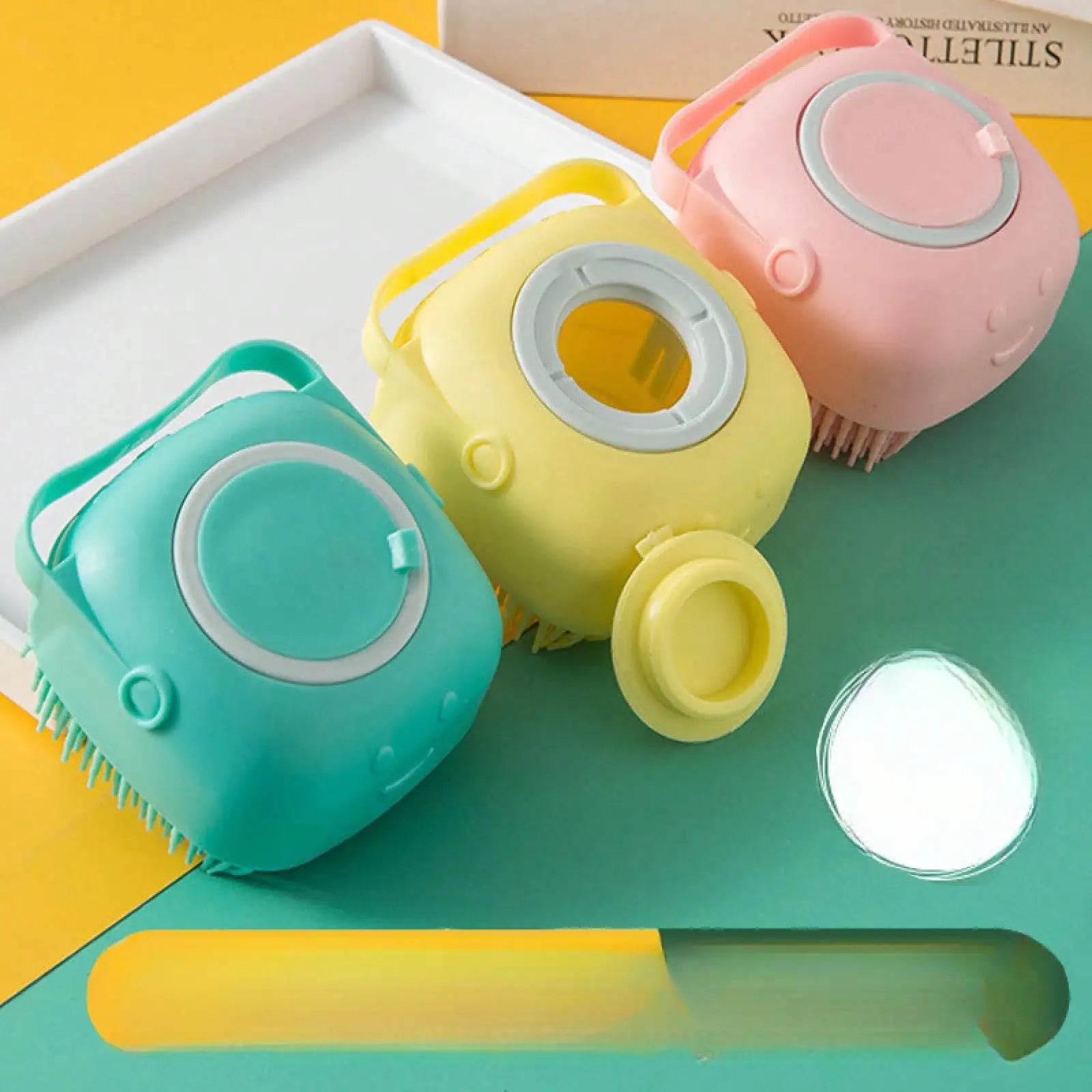 Dog Silicone Bath Brush, Soft Massage Brush for Pets