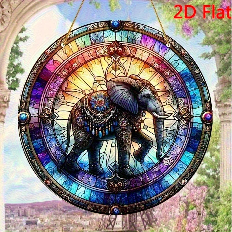 1pc Acrylic Elephant Suncatcher
