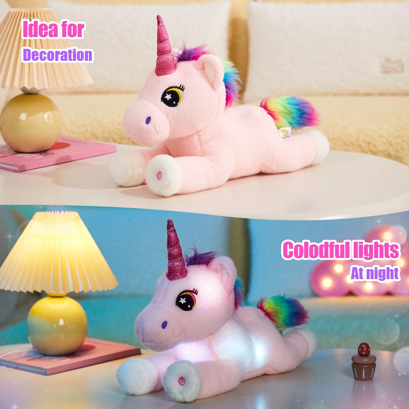 Glowing Unicorn Plush Toy For Kids