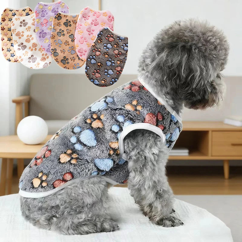 Soft Puppy Vest, Cute Paw Print