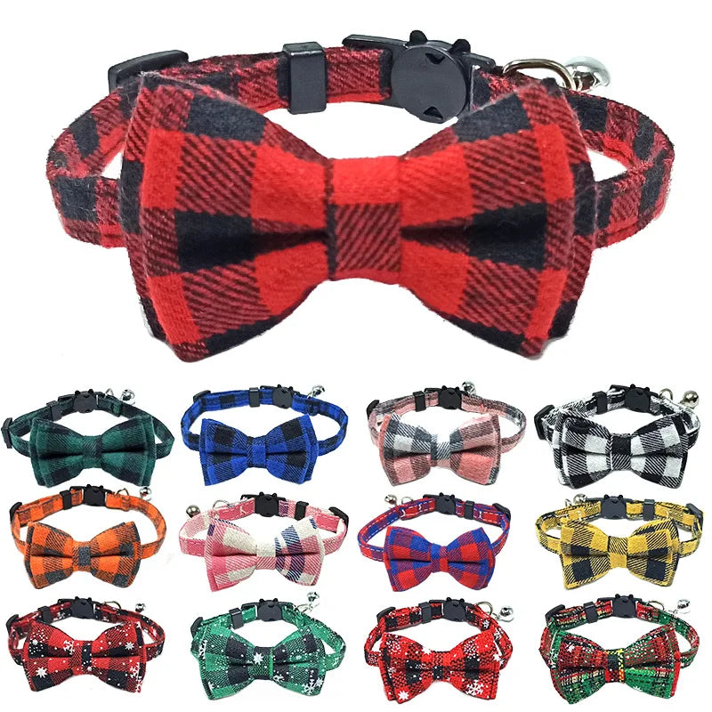 Pet Breakaway Cat Collar, Bow Tie and Bell