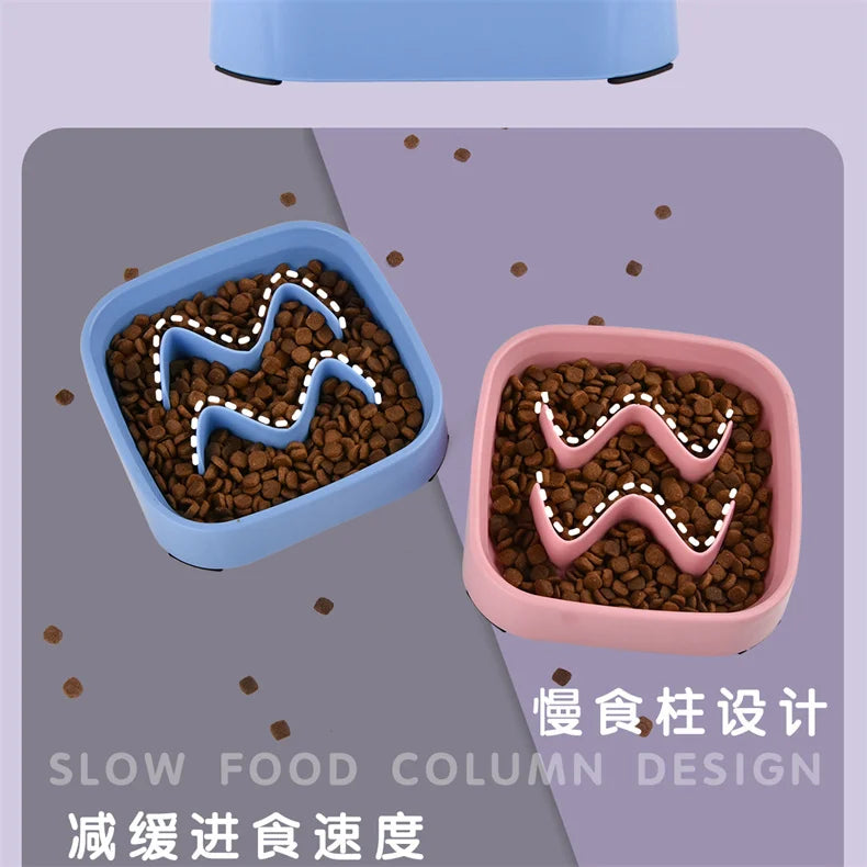 Pet supplies Color Slow Feeder Cat/Dog Bowl