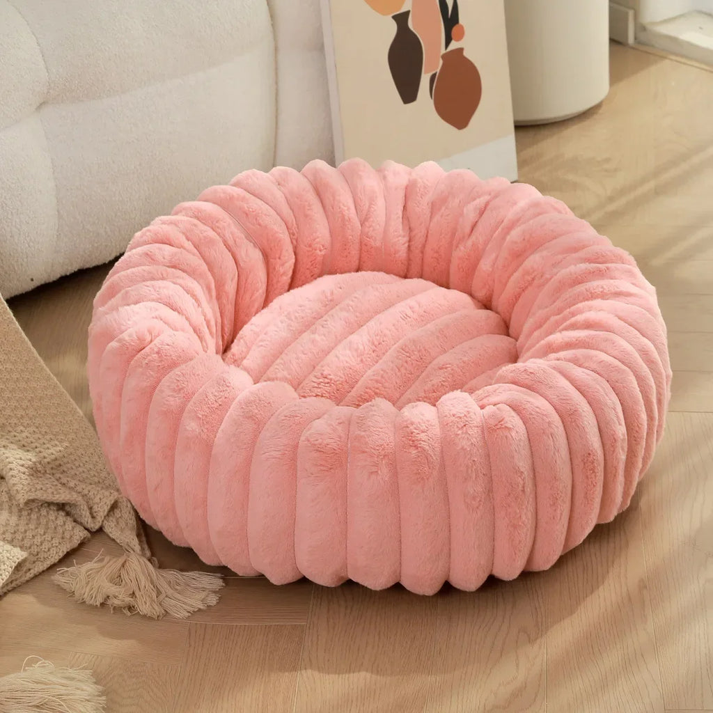 40-70cm Round Bed for Dogs, Super Soft,  Winter Warm Sleeping