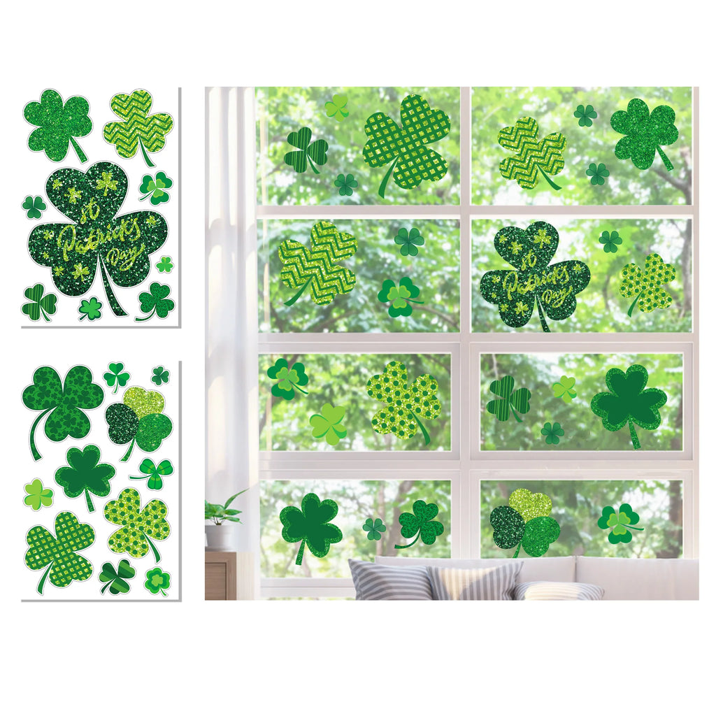 8 Sheets St Patrick's Day Decoration Window Stickers