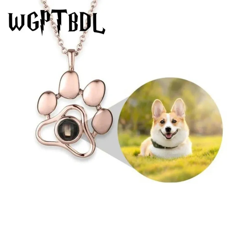 Simple Paw Photo Custom Necklace