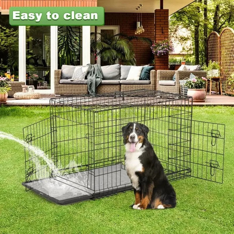 Metal Dog Crate   Divider Cage  Double Door