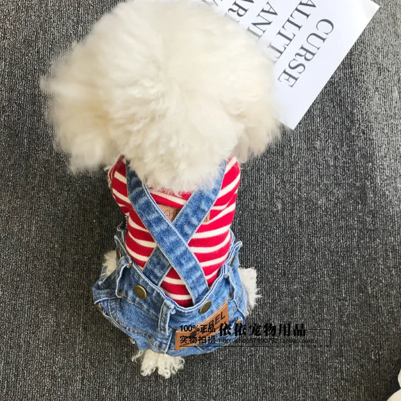 2024 New Denim Pet Dog Overalls