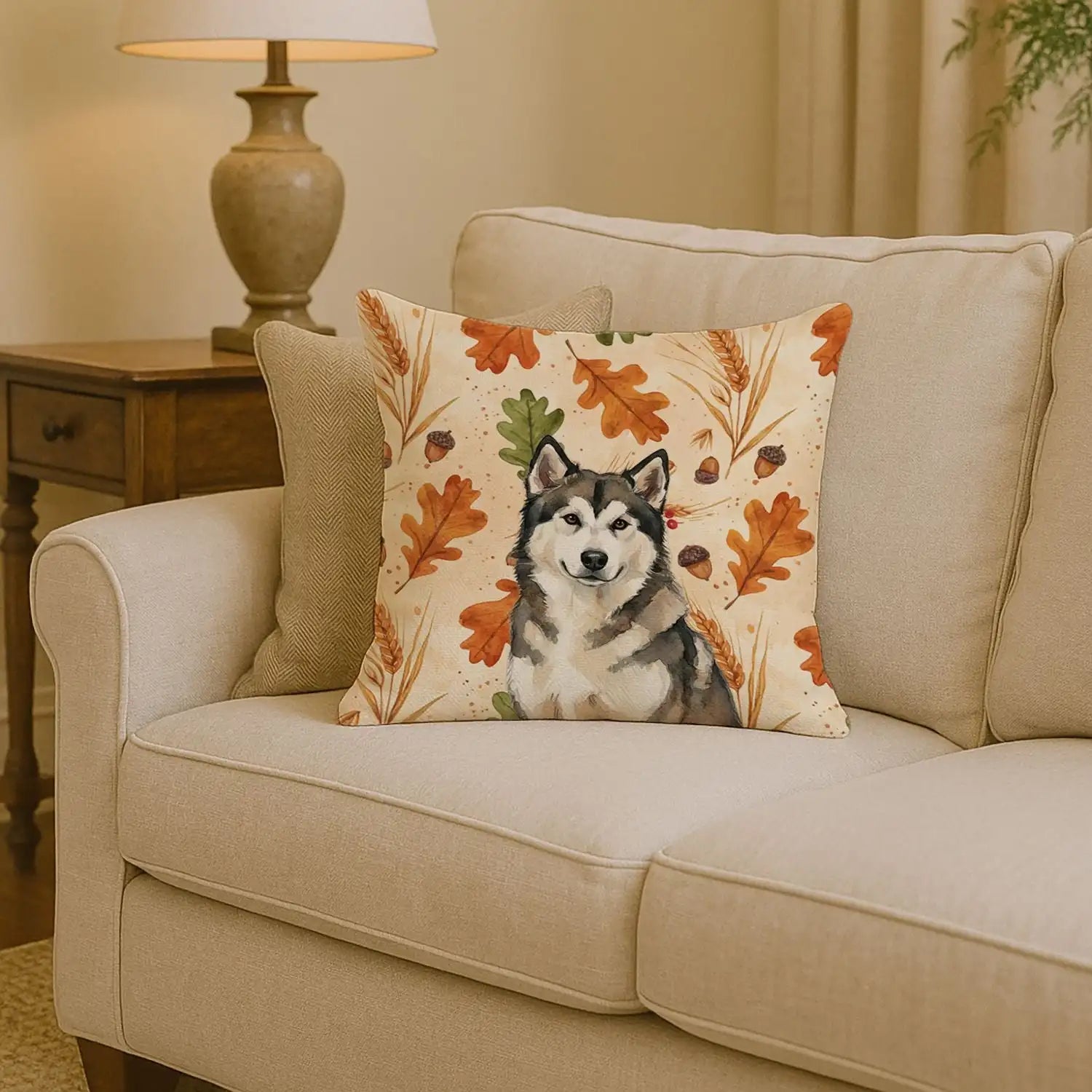 Upgraded Version Sable/White Fall Throw Pillow