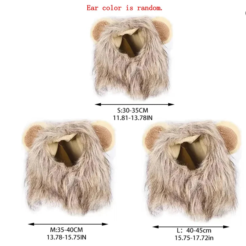 Cat Hairpiece Humorous Lion Mane Headgear