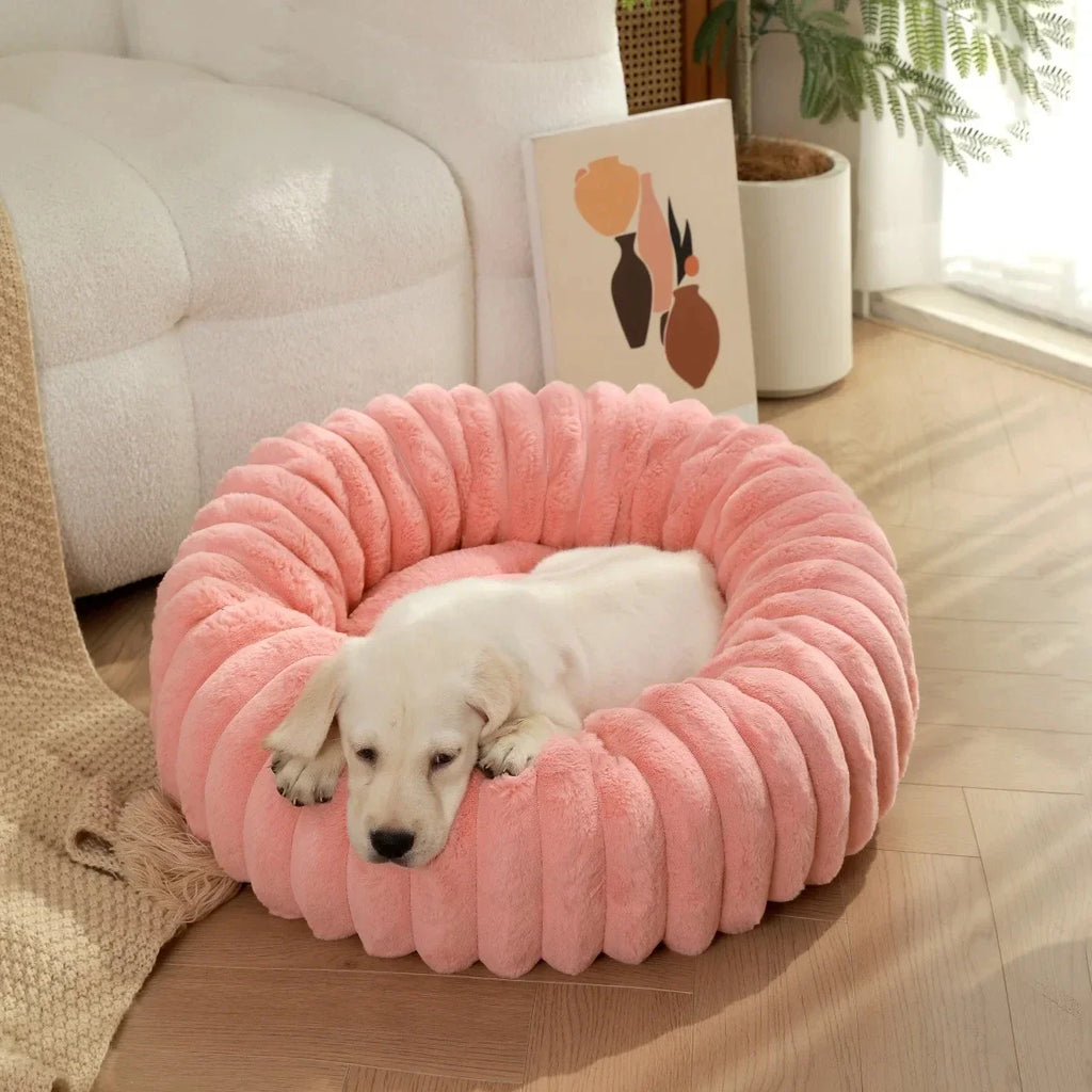 40-70cm Round Bed for Dogs, Super Soft,  Winter Warm Sleeping