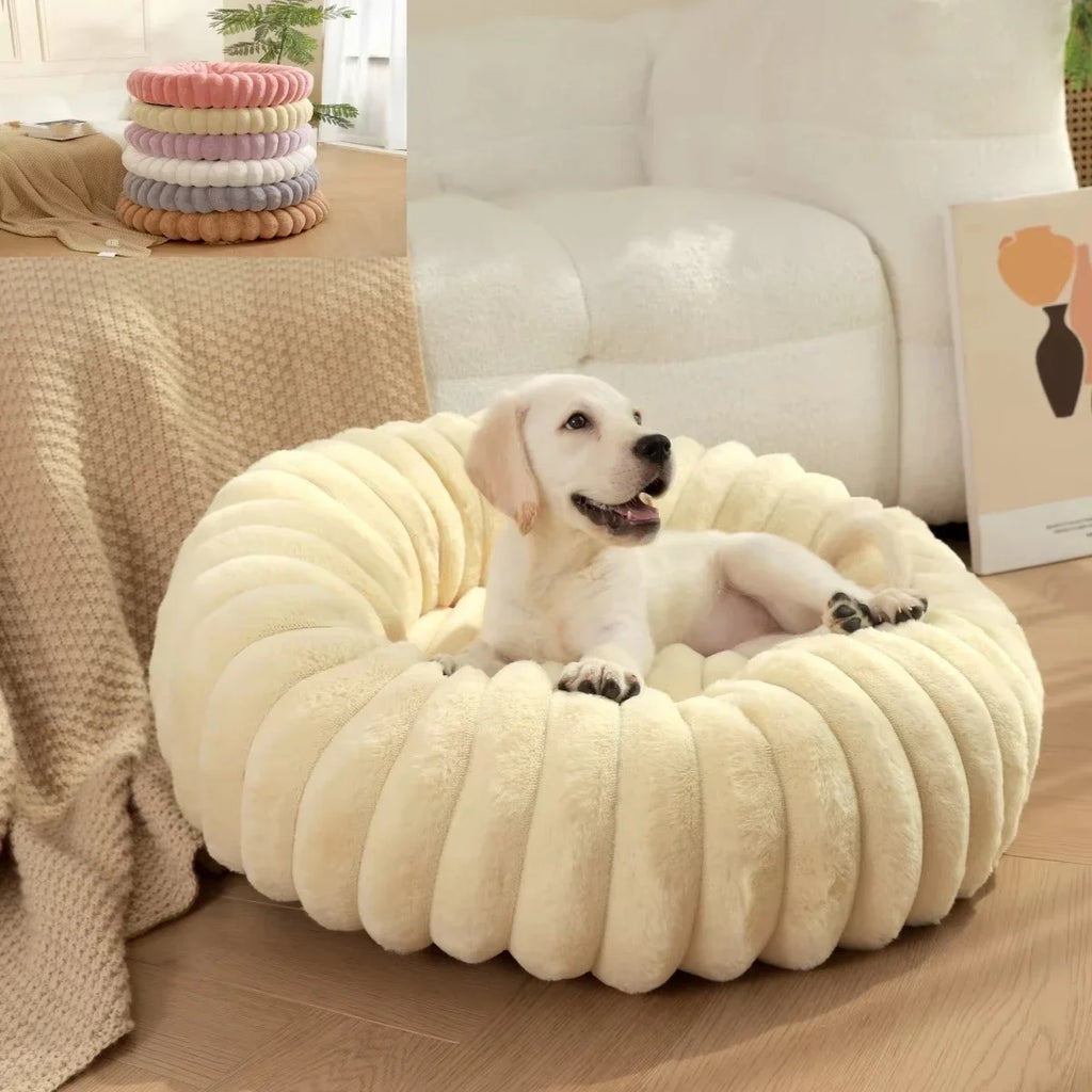 40-70cm Round Bed for Dogs, Super Soft,  Winter Warm Sleeping