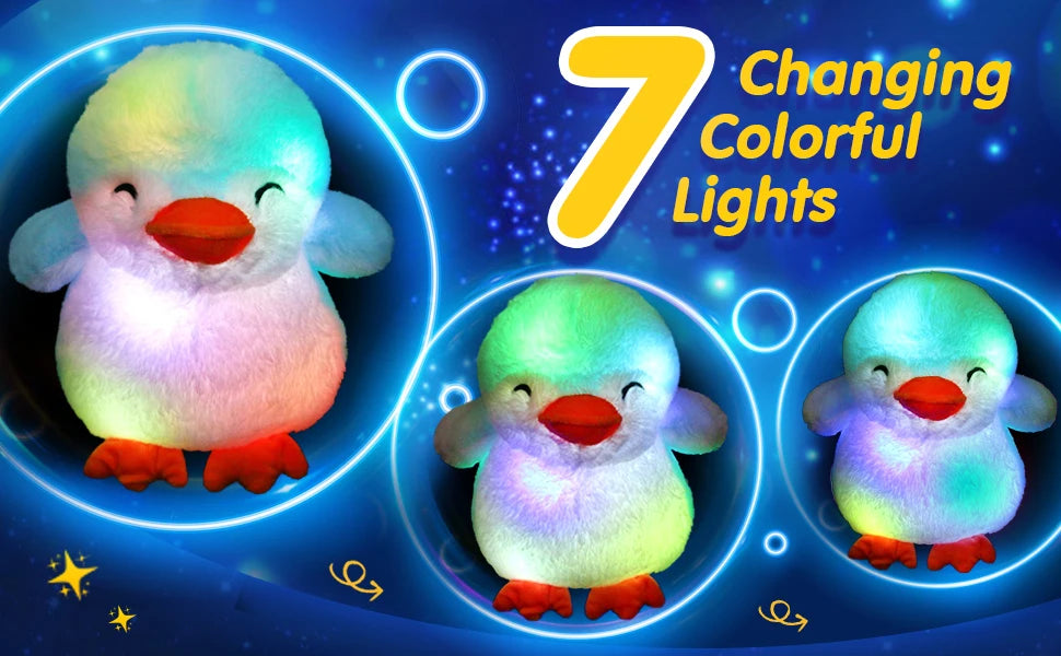 Glowing Penguin Plush Toy For Animals & Kids