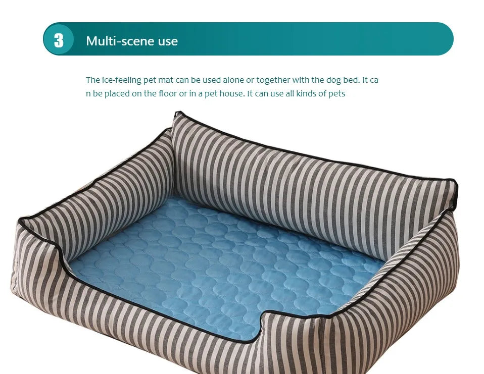 Dog/Cat Cooling Mat, Summer Pet Cold Bed