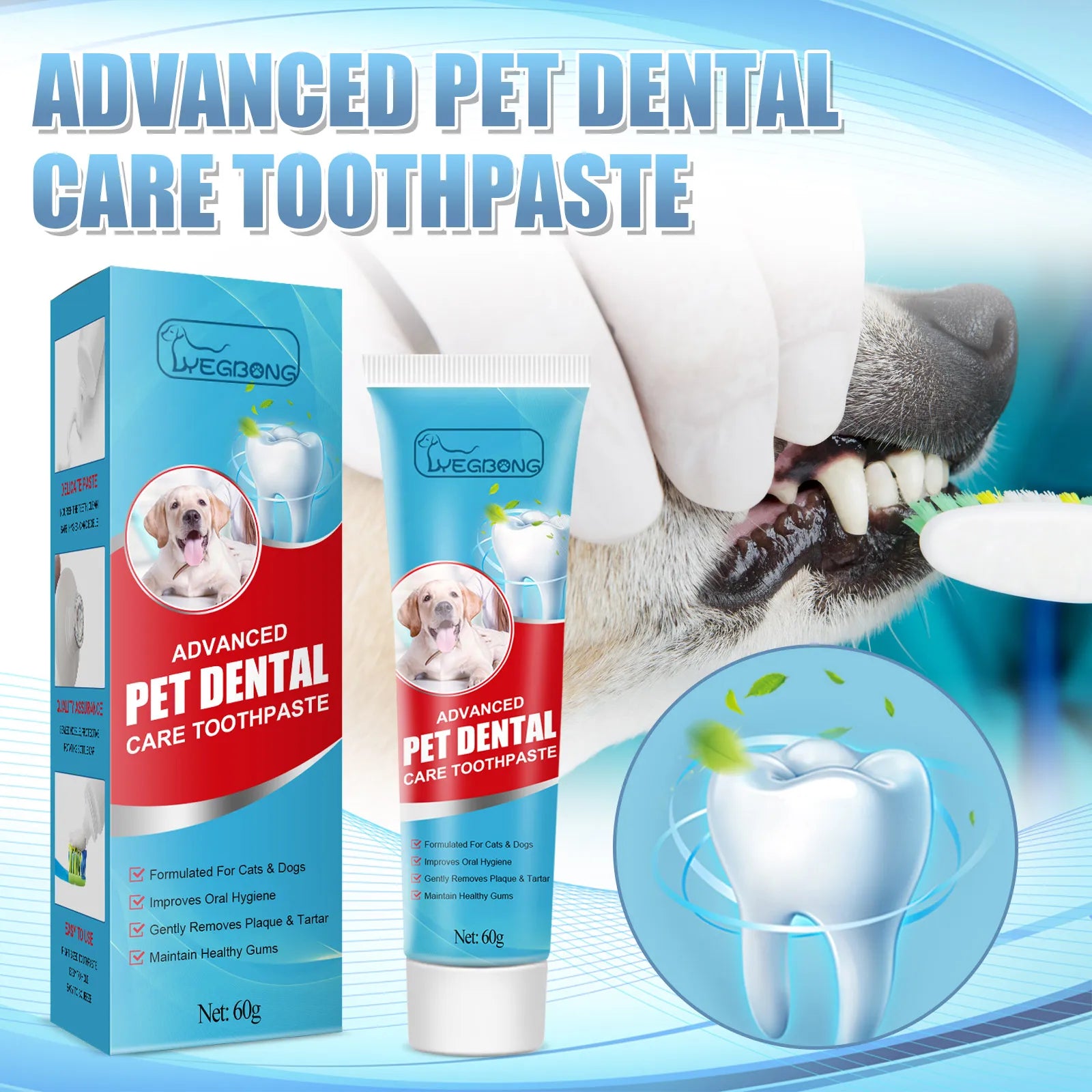 Pet Toothpaste Removes Plaque   Whitens Teeth
