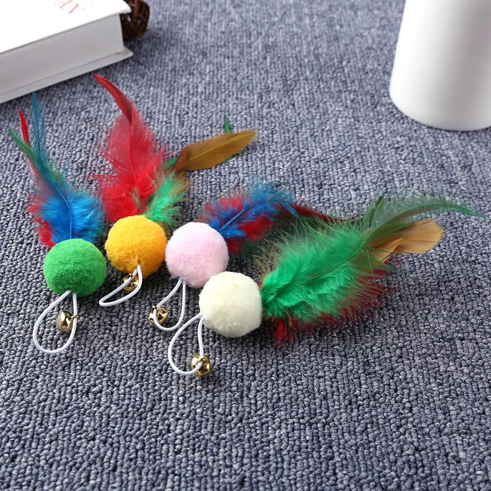 10 Pcs Replacement Cat Feather Toys