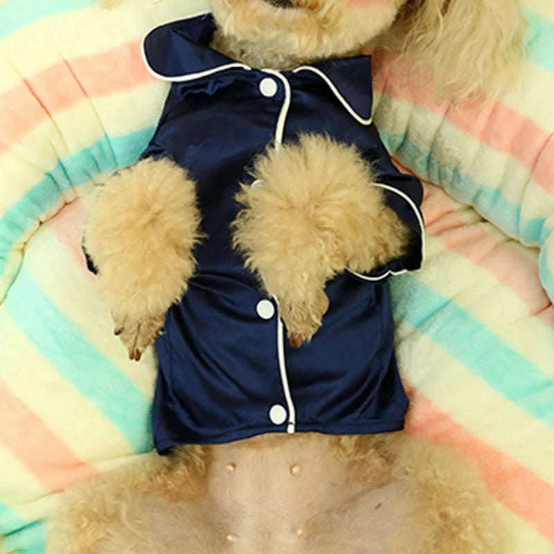 Dog/Cat Soft Silk French Bulldog Pajamas