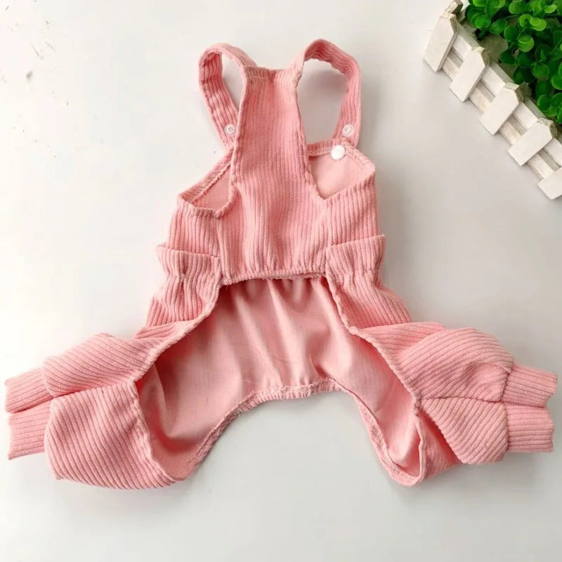 Dog Clothes Pink, Yellow Strap Jumpsuits