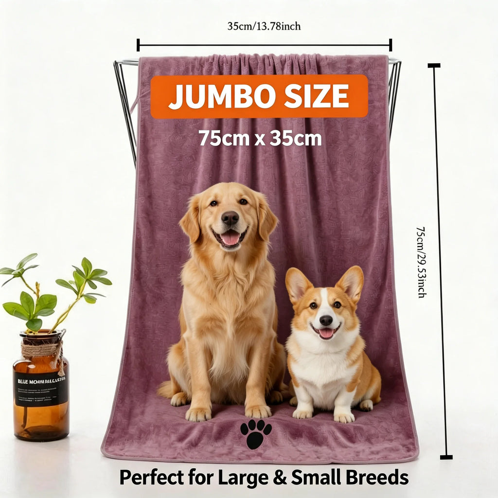 Extra Large Pet Bath Towel Super Absorbent