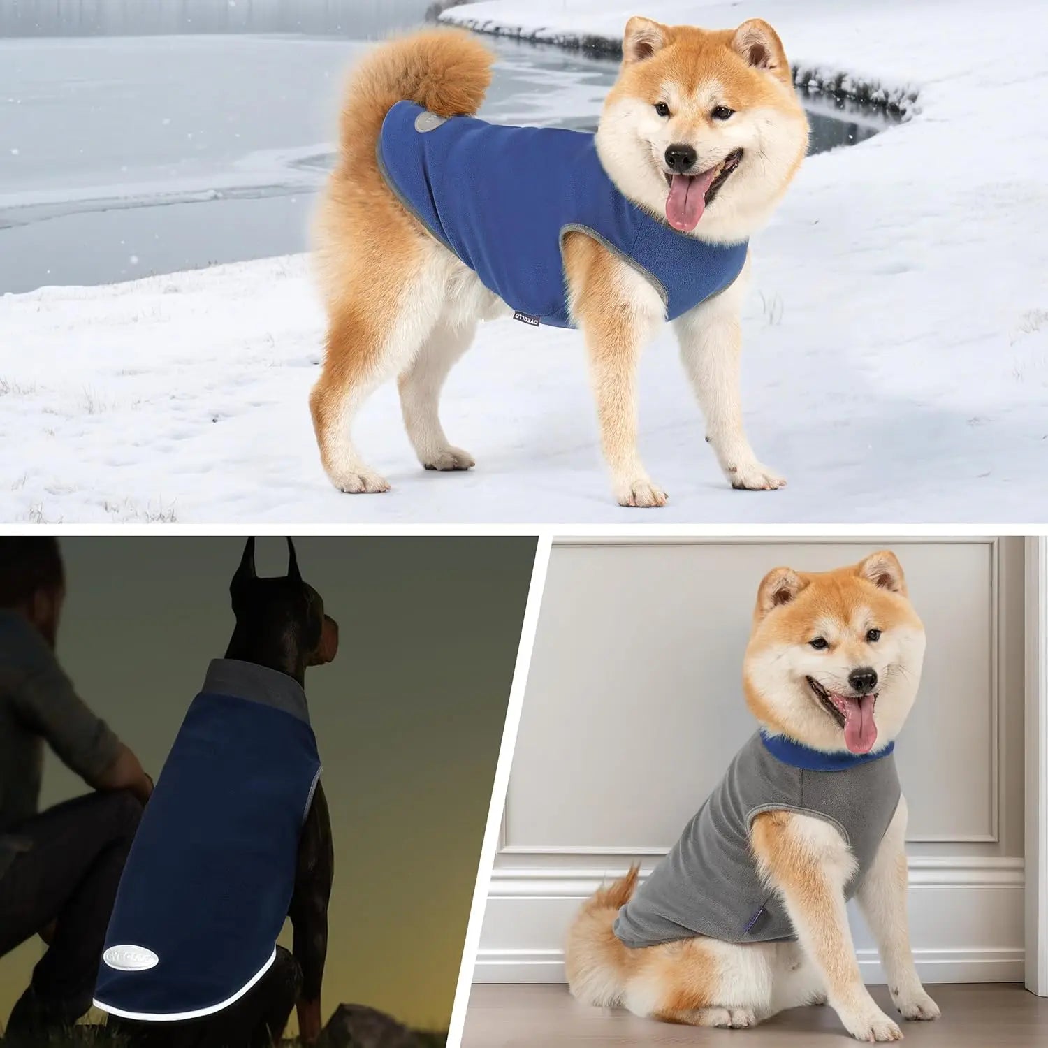 2 Pack Fleece Dog Sweater, Stretchy Pullover Soft Jacket