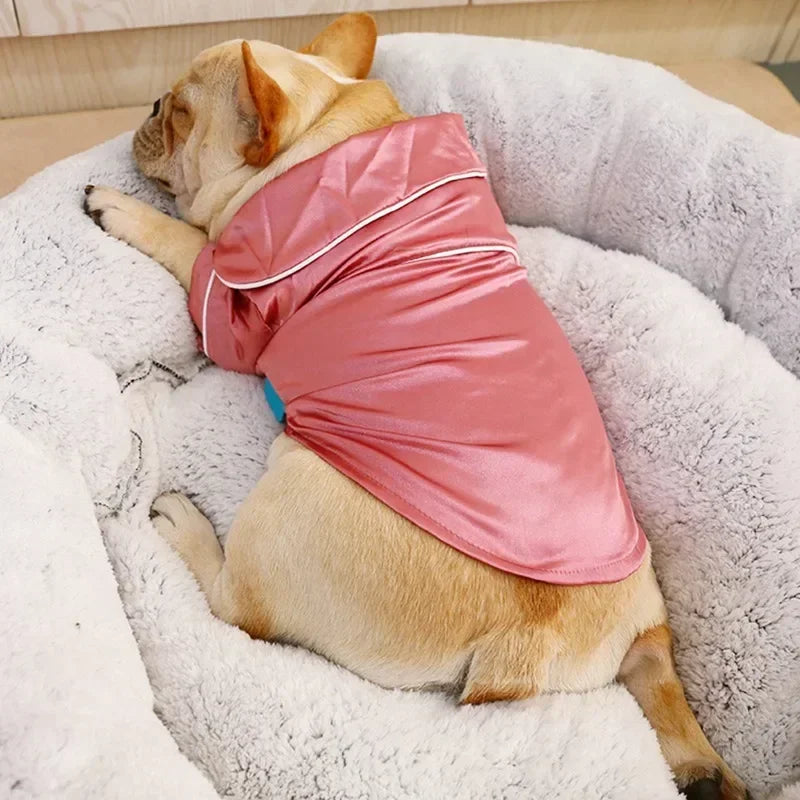 Dog/Cat Soft Silk French Bulldog Pajamas