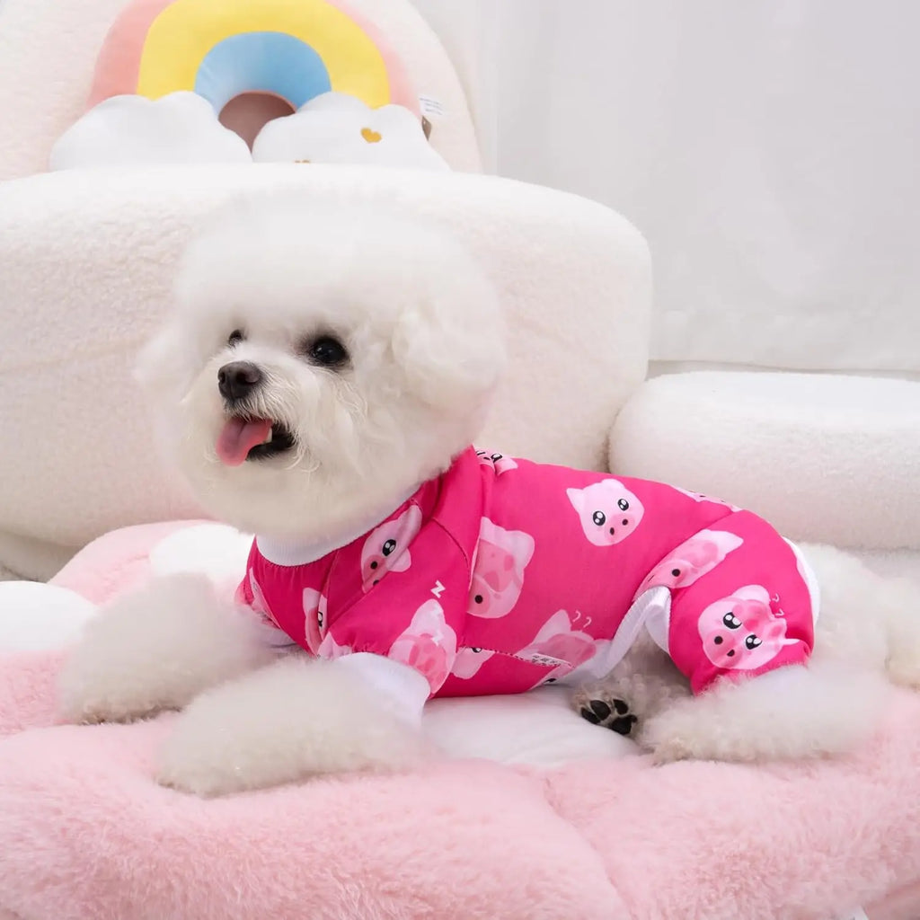 4-Piece Dog Pajamas for Small Dogs