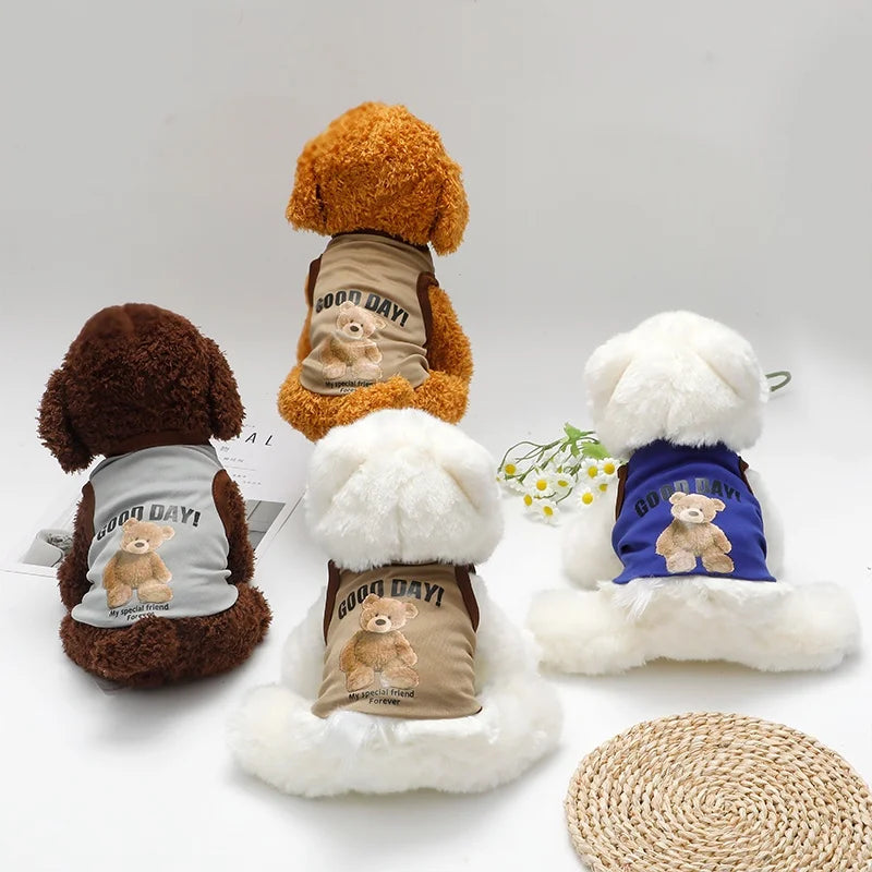 Cute Cotton Cartoon Bear Dog Costumes