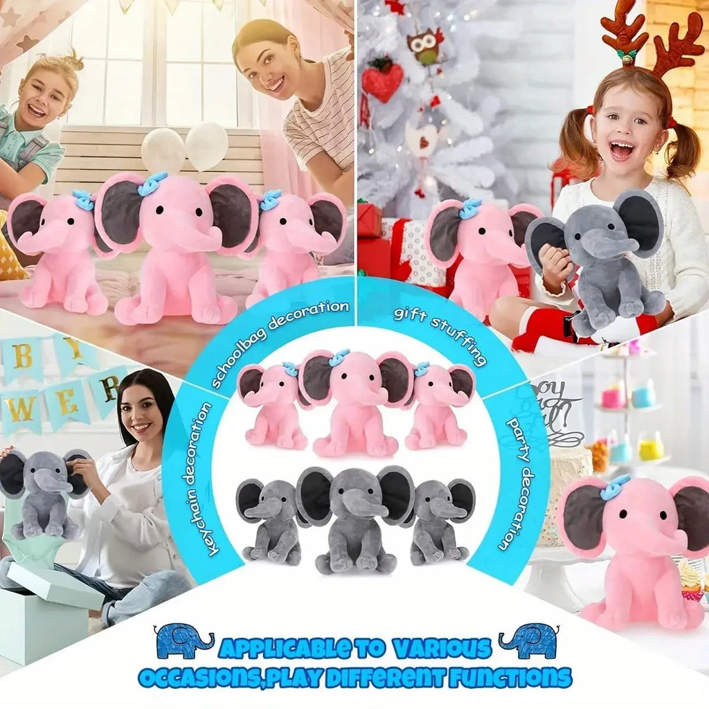 6 Pieces Cute Soft Elephant Stuffed Animals